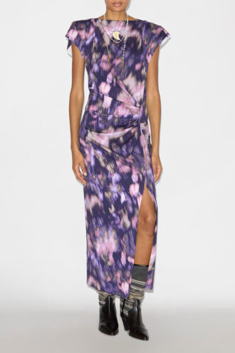 Nadela lang jerseykjole med print