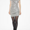 Nadilia kort metallic jerseykjole