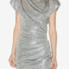 Nadilia kort metallic jerseykjole