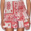 Naomi smockede bomuldsvoile nederdel med bandana-print Naomi smockede bomuldsvoile nederdel med bandana-print
