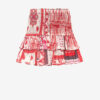 Naomi smockede bomuldsvoile nederdel med bandana-print Naomi smockede bomuldsvoile nederdel med bandana-print