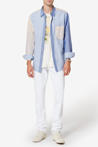 Nathael Patchwork Oxford-skjorte i bomuld