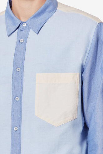 Nathael Patchwork Oxford-skjorte i bomuld