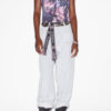 Nayda Asymmetrisk bomulds-T-shirt med print Nayda Asymmetrisk bomulds-T-shirt med print