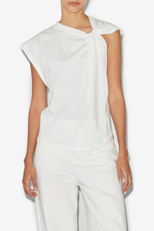 Nayda asymmetrisk T-shirt med korte ærmer Nayda asymmetrisk T-shirt med korte ærmer