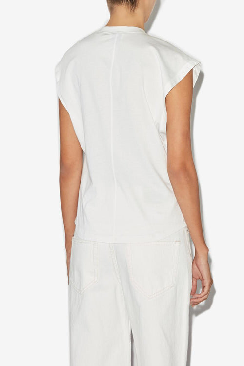 Nayda asymmetrisk T-shirt med korte ærmer Nayda asymmetrisk T-shirt med korte ærmer