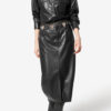 Nelaura Fin og blød pencilskirt i imiteret læder