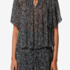 Neslya kortærmet bluse i muslin med print Neslya kortærmet bluse i muslin med print