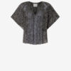 Neslya kortærmet bluse i muslin med print Neslya kortærmet bluse i muslin med print
