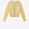 Newton cardigan i bomuld og uld med logo