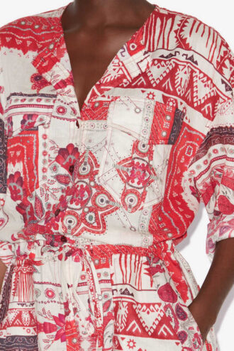 Niely Playsuit i bomuldsvoile med print
