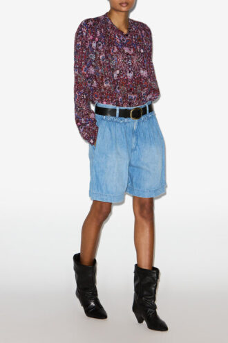 Noeline Bluse i crepe med print
