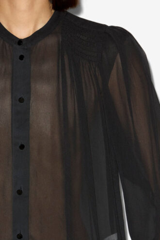 Noeline Bluse i crepe med print