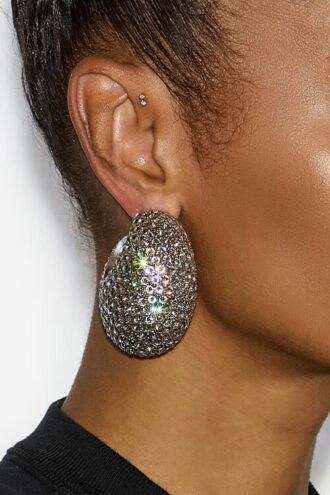 Nyd Rhinestone Hoop øreringe
