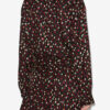 Ora draperet silke kjole med polka dot print