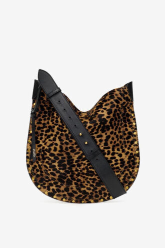 Oskan Soft taske i “Pony”-stil læder med leopardprint