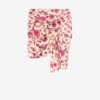 Ovia kort draperet stretch-silkenederdel med print