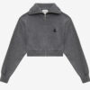Oxane kort cardigan i ensfarvet strik