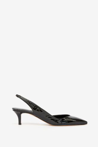 Padim højhælede slingback-pumps i laklæder
