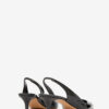 Padim højhælede slingback-pumps i laklæder