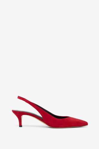 Padim højhælede slingback-pumps i ruskind