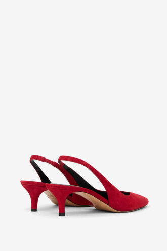 Padim højhælede slingback-pumps i ruskind