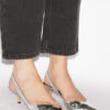 Padim højhælede slingback-pumps med spejleffekt
