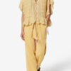 Payton Caftan-stil bomuldsbluse med blomsterblonder