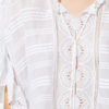 Payton Caftan-stil bomuldsbluse med blomsterblonder