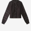 Peline bomuldsbluse med blomsterblonder