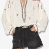 Pelson Broderet gaze-bluse Pelson Broderet gaze-bluse