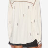 Pelson Broderet gaze-bluse Pelson Broderet gaze-bluse