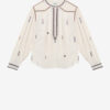 Pelson Broderet gaze-bluse Pelson Broderet gaze-bluse