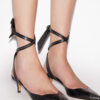 Pilvee højhælede slingback-pumps i kalveskind med nitter Pilvee højhælede slingback-pumps i kalveskind med nitter