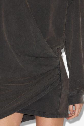 Pipper draperet jersey-sweatshirtkjole