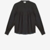 Plalia rynket bomuldsvoile bluse