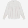 Plalia rynket bomuldsvoile bluse