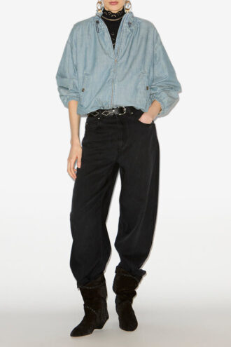 Plume kort chambray-jakke