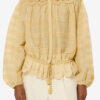 Polly bomuldsbluse med blomsterblonder