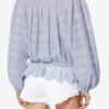 Polly bomuldsbluse med blomsterblonder