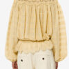Polly bomuldsbluse med blomsterblonder