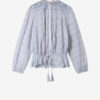 Polly bomuldsbluse med blomsterblonder