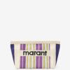 Powden stribet nylon clutch