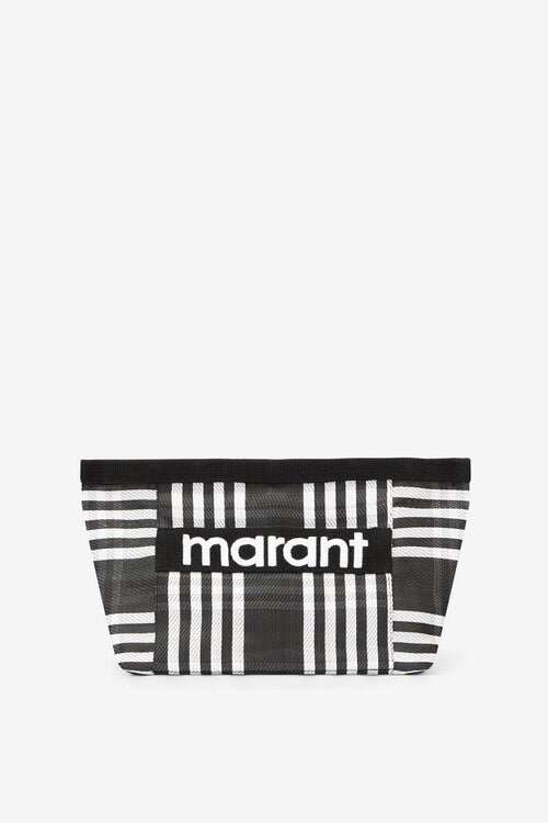 Powden stribet nylon clutch Powden stribet nylon clutch