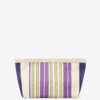 Powden stribet nylon clutch