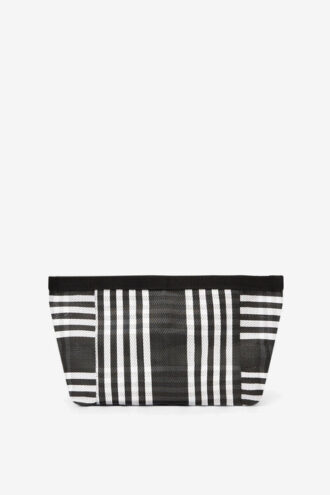 Powden stribet nylon clutch