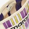 Powden stribet nylon clutch