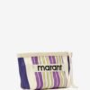 Powden stribet nylon clutch