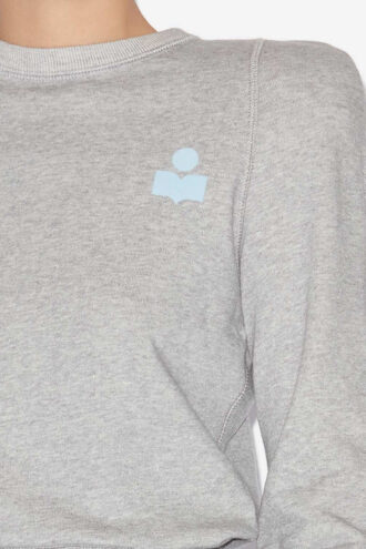Prissa bomuldssweatshirt med strukturerede skuldre