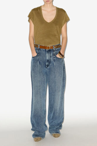 Rodayna plisserede denimjeans